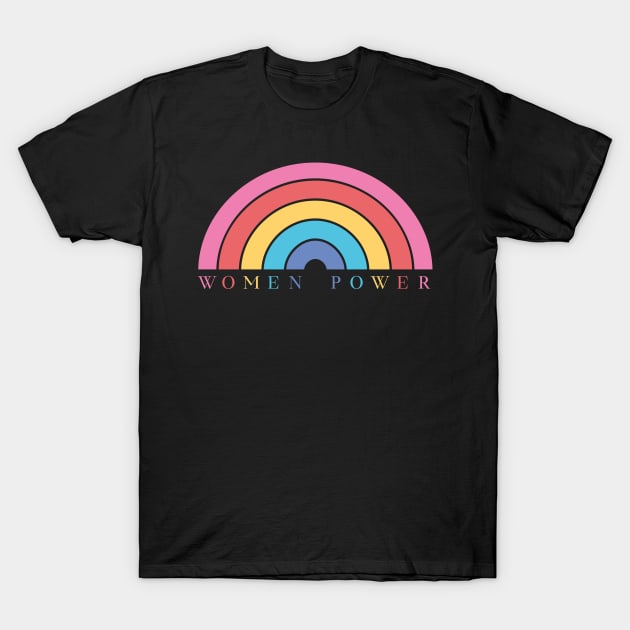 Women Power Rainbow T-Shirt by Watersolution